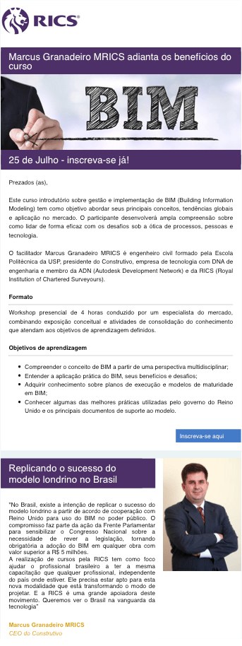 BIM Workshop garanta sua vaga